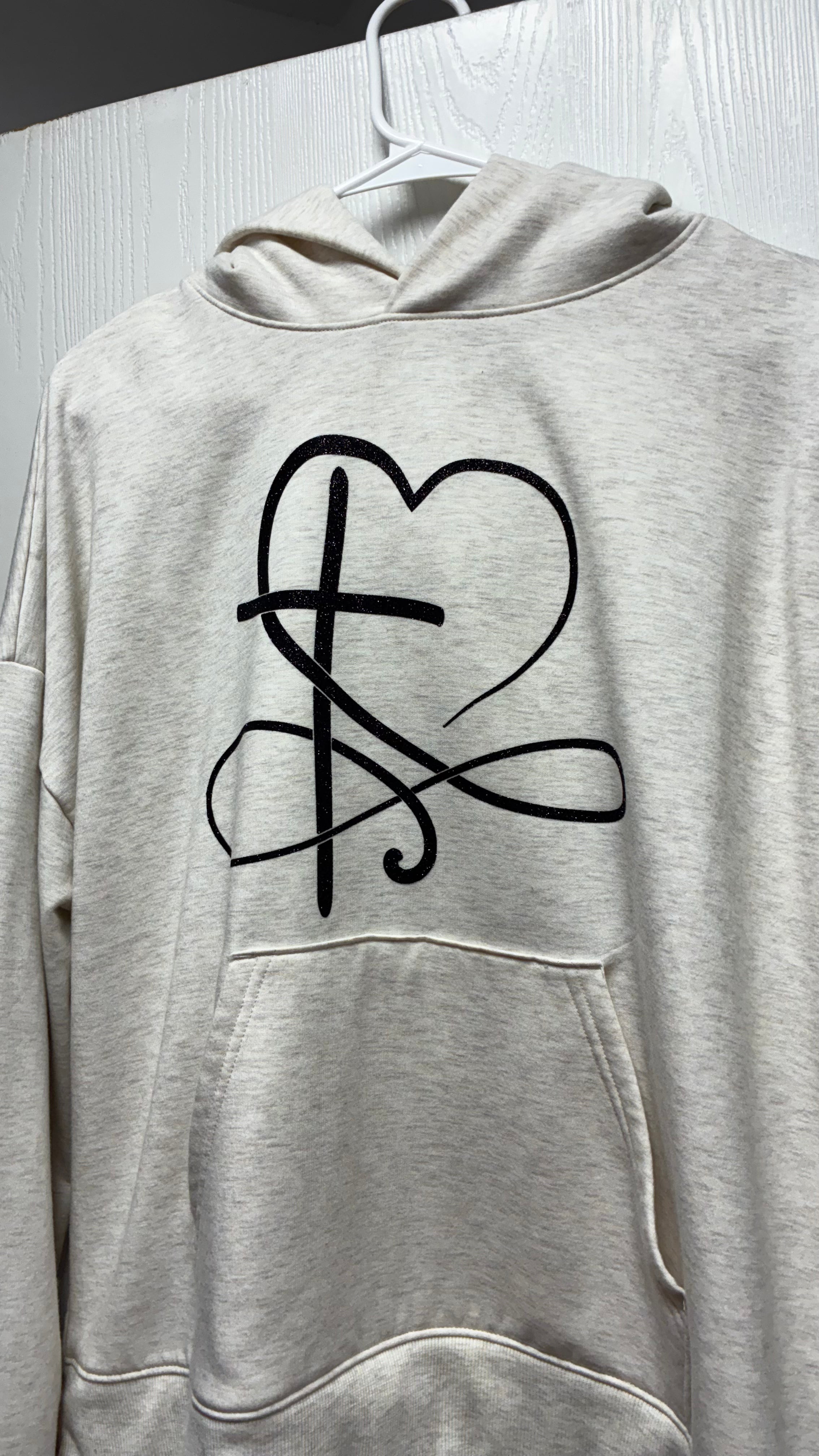 Infinity heart cross religious design