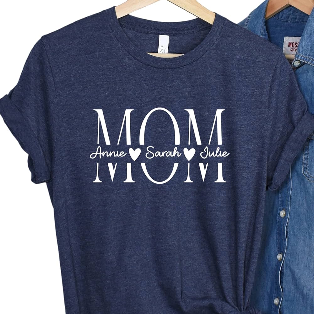 Personalized Mother’s Day shirt with children’s names