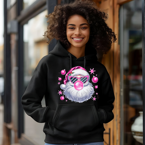 Bubble gum popping pink Santa ; TShirt, Sweatshirt, or Hoodie