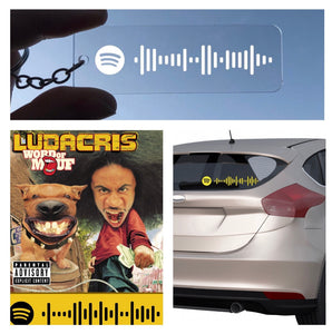 TikTok Custom Spotify Song Code Vinyl Decal - Song Code Sticker - Music Code Decal - Window Vinyl Decal; Ludacris