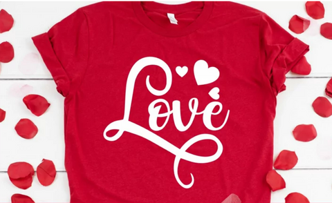 Perfect Valentine "Love" Screen Printed T-Shirt