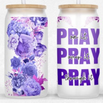 Pray on it - 16 0z glass can