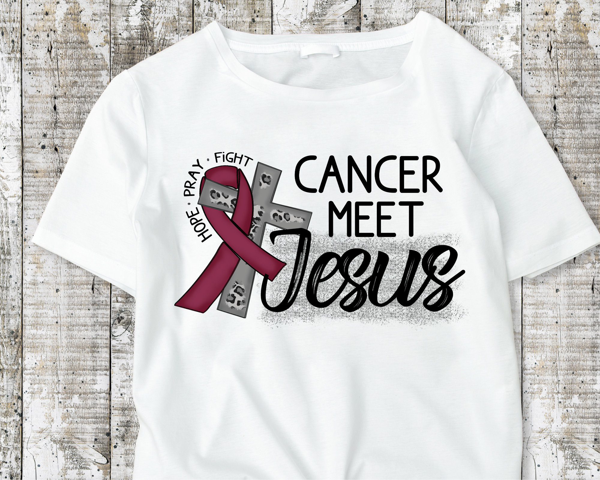Cancer, meet Jesus - Myeloma awareness T Shirt