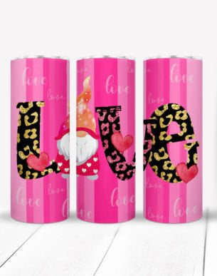 Valentine Day Gift for Her For Him,  Chocolate Hearts, 20 oz Skinny Tumbler