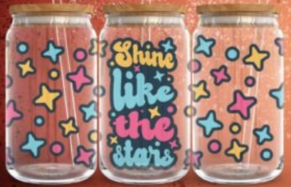 Shine like the stars - 16 0z glass can